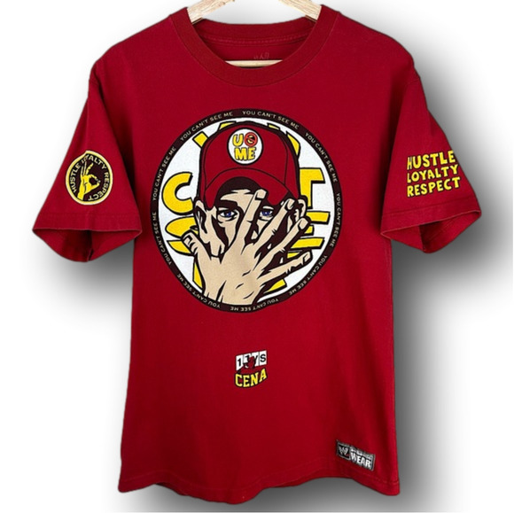 WWE Other - 𝅺WWE John Cena Never Give Up Wrestling Red Short-sleeve T-shirt Men’s Medium